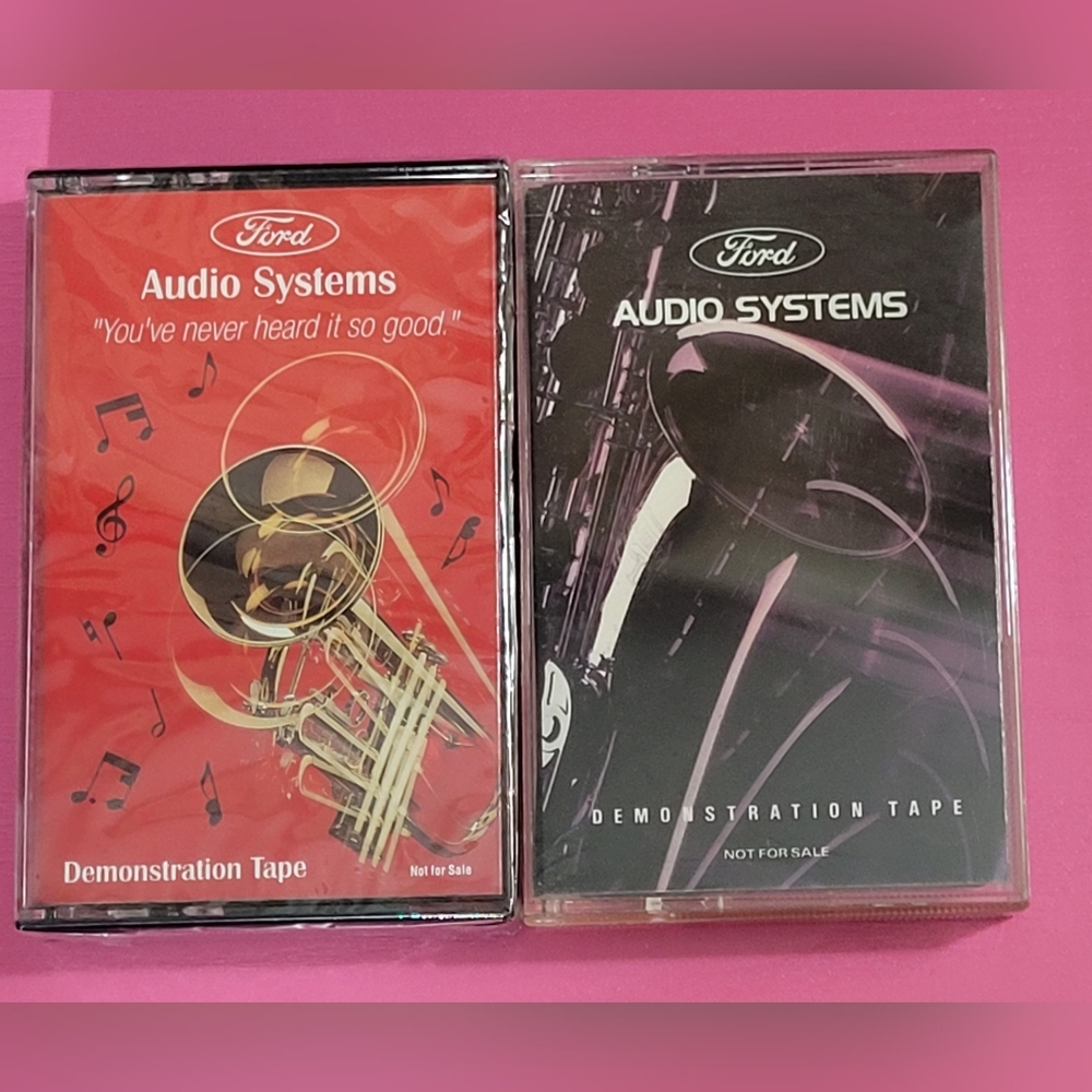 Ford Audio Systems Demonstration Cassette Tape. Set Of 2. Red Is Unopened. 516